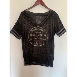 Lucky Brand Janis Joplin gray T-shirt